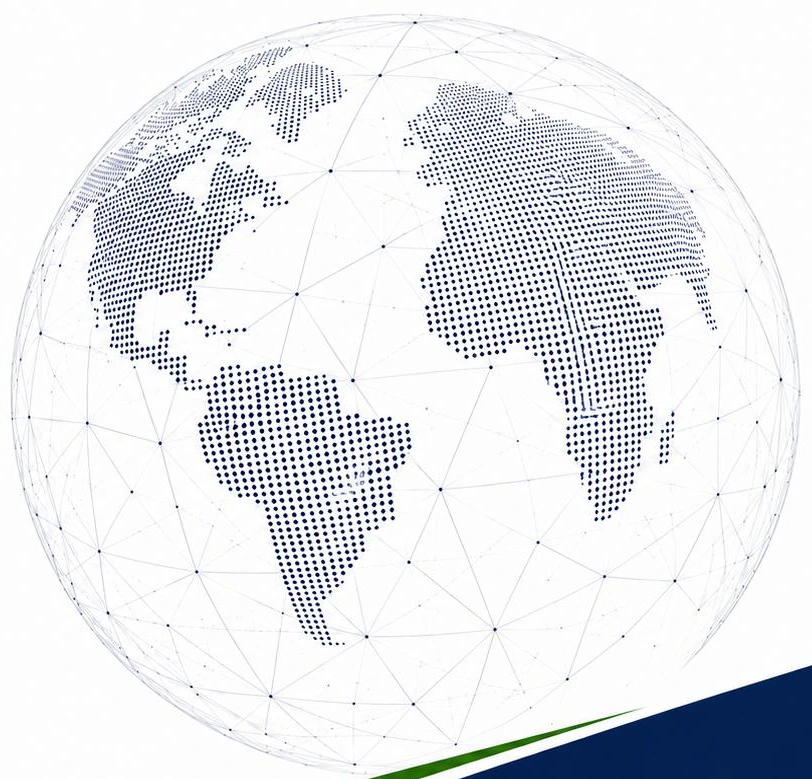 Ilustración de un globo conectado del brochure Vectopraxis